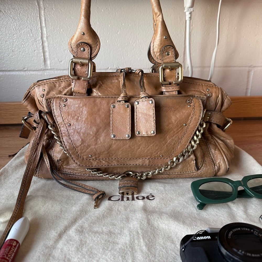 Chloe Tan Leather Shoulder Bag